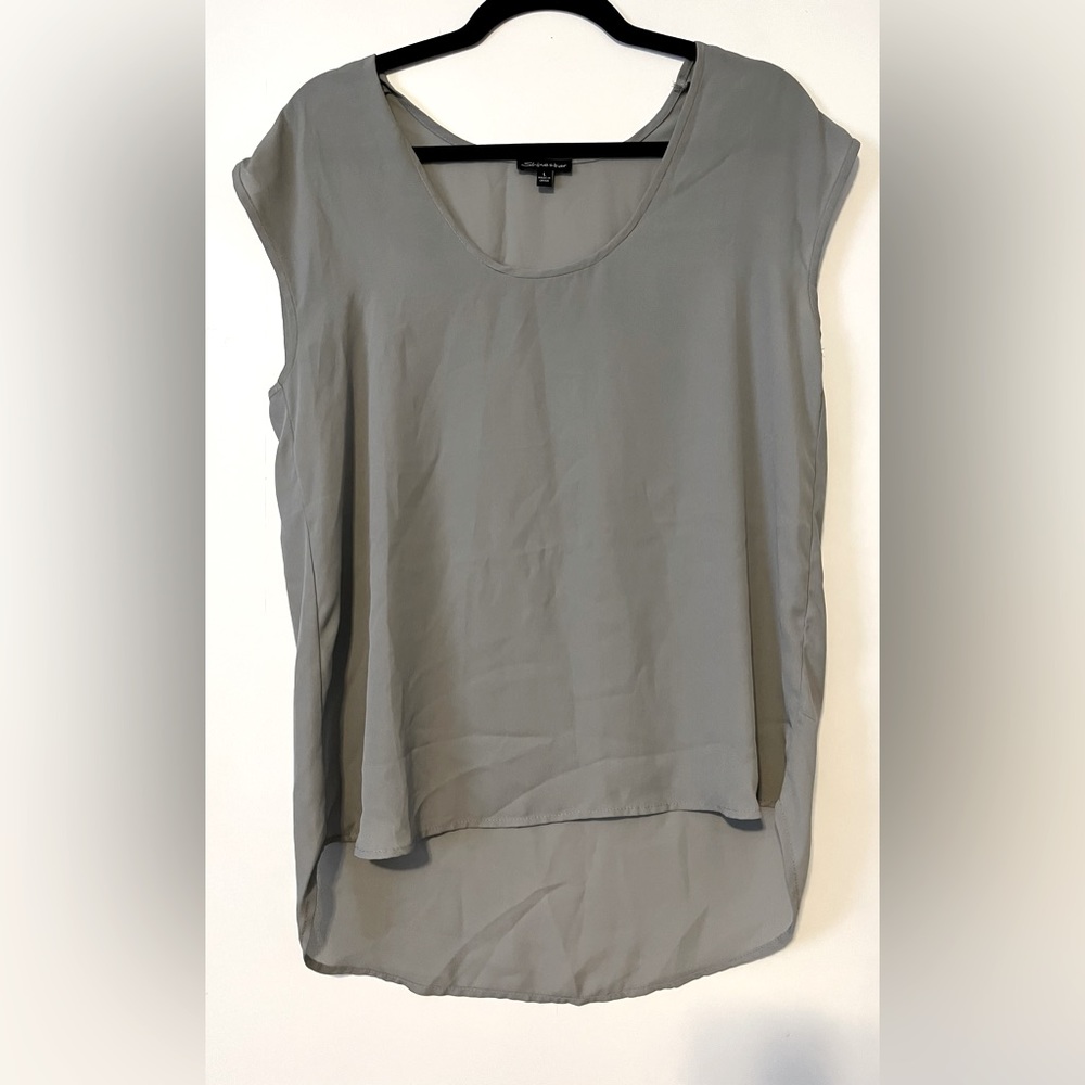 Sage Green Short Sleeve Blouse
